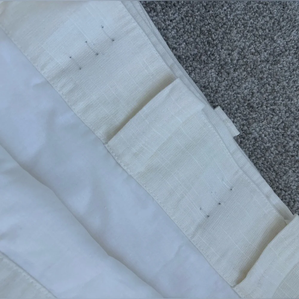Pottery Barn Linen Blend Curtain Panels in Ivory